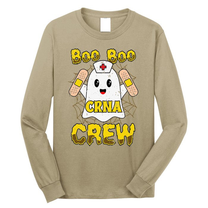 Boo Boo Crew Nurse Halloween CRNA Nurse For Women Long Sleeve Shirt