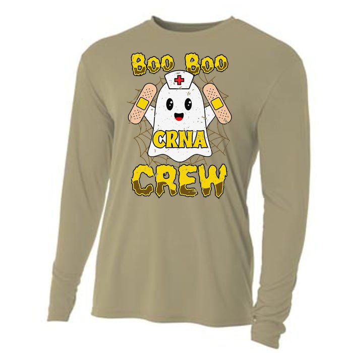 Boo Boo Crew Nurse Halloween CRNA Nurse For Women Cooling Performance Long Sleeve Crew