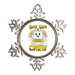 Boo Boo Crew Nurse Halloween CRNA Nurse For Women Metallic Star Ornament