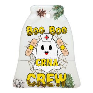 Boo Boo Crew Nurse Halloween CRNA Nurse For Women Ceramic Bell Ornament