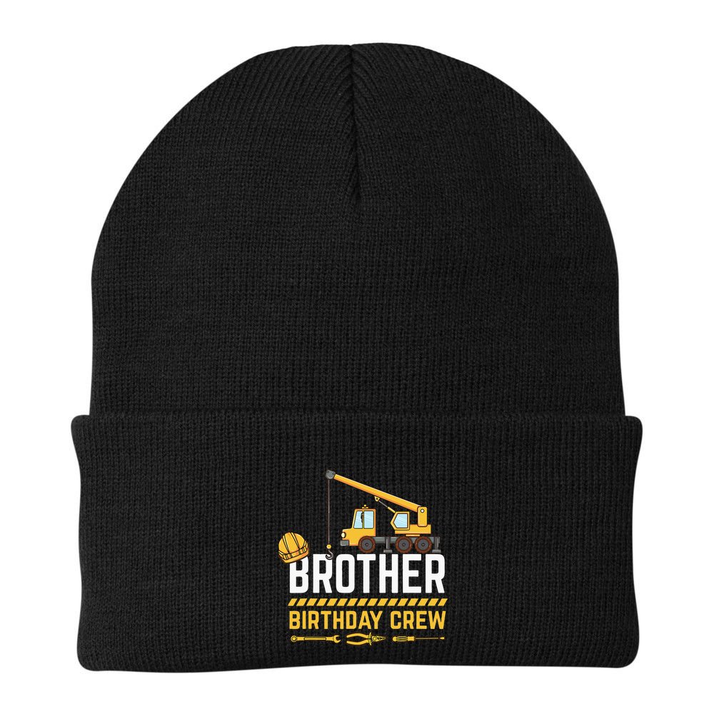 Brother Birthday Crew Construction Birthday Beanie