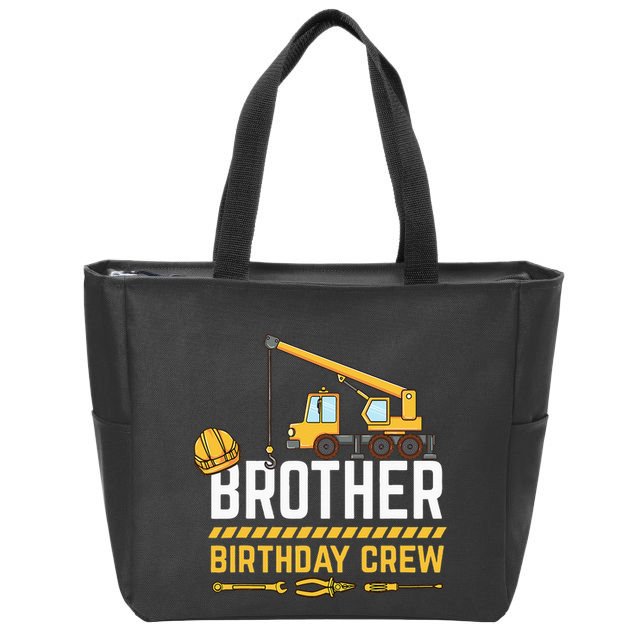 Brother Birthday Crew Construction Birthday Zip Tote Bag