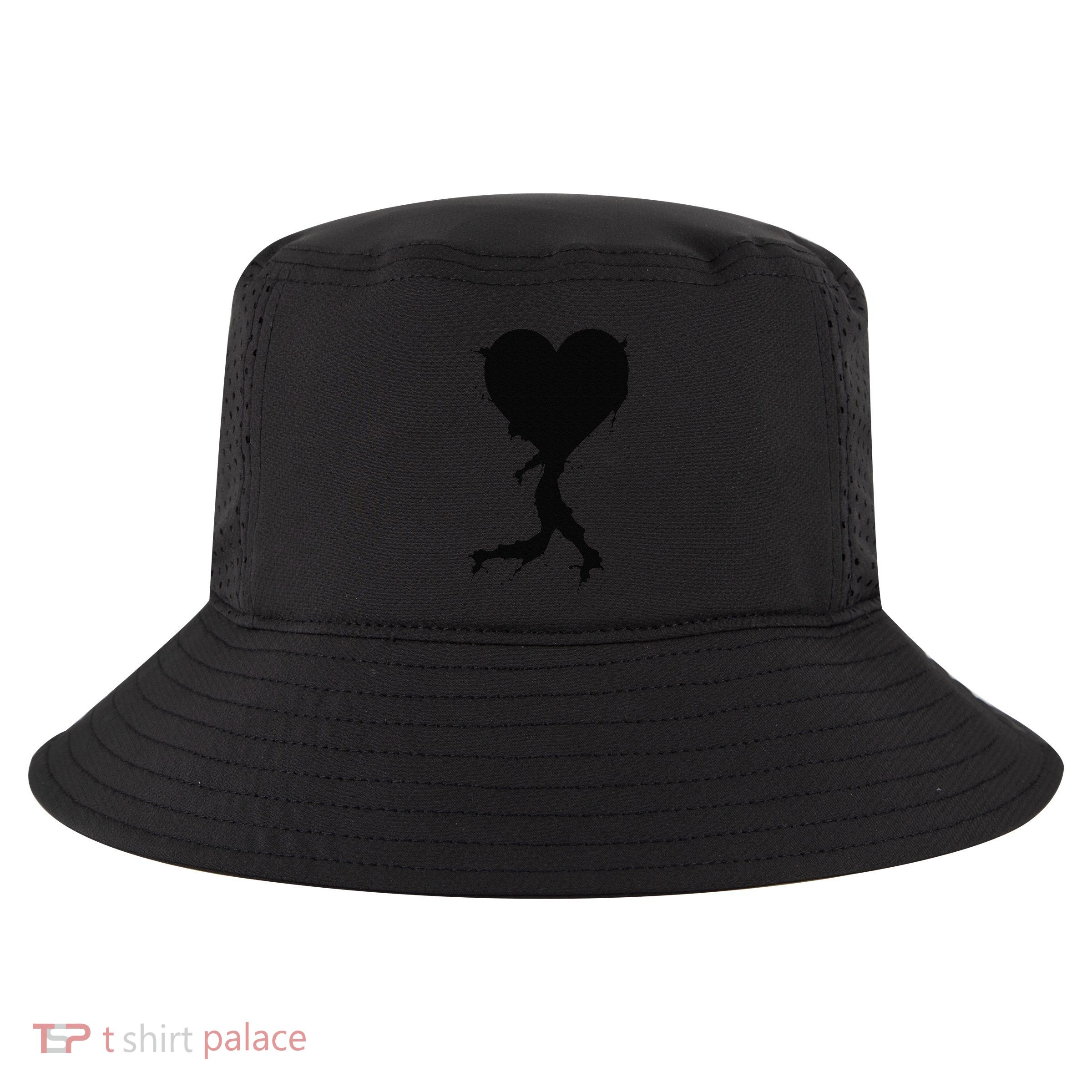 Black Bleeding Cut Open Broken Healing Heart Valentine .Png Cool Comfort Performance Bucket Hat