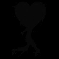 Black Bleeding Cut Open Broken Healing Heart Valentine .Png Apron