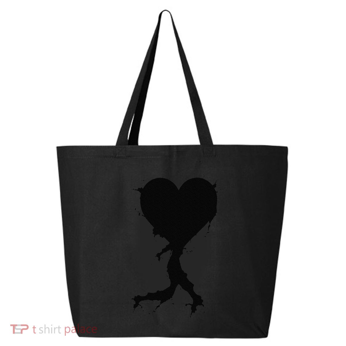 Black Bleeding Cut Open Broken Healing Heart Valentine .Png 25L Jumbo Tote