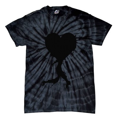 Black Bleeding Cut Open Broken Healing Heart Valentine .Png Tie-Dye T-Shirt