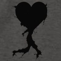 Black Bleeding Cut Open Broken Healing Heart Valentine .Png Vector Backpack