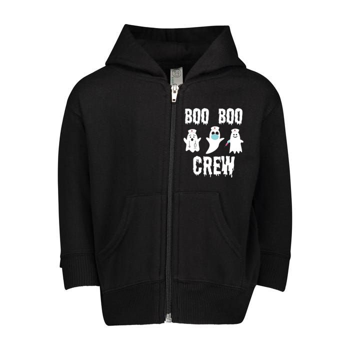 Boo Boo Crew Nurse Halloween Ghost Costume Toddler Zip Fleece Hoodie