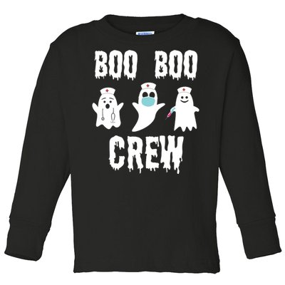 Boo Boo Crew Nurse Halloween Ghost Costume Toddler Long Sleeve Shirt