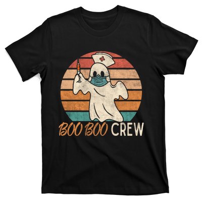 Boo Boo Crew Ghost Nurse Halloween Costume Nurses RN Vintage T-Shirt