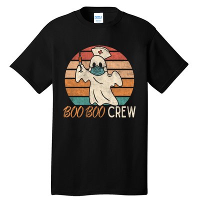 Boo Boo Crew Ghost Nurse Halloween Costume Nurses RN Vintage Tall T-Shirt