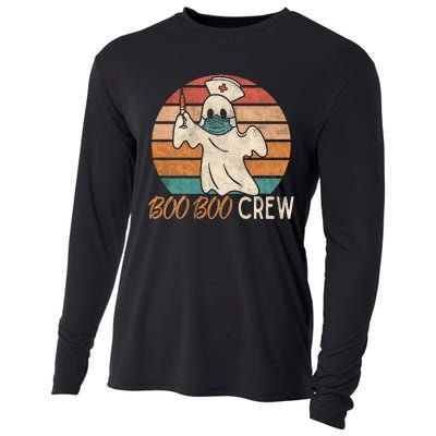 Boo Boo Crew Ghost Nurse Halloween Costume Nurses RN Vintage Cooling Performance Long Sleeve Crew