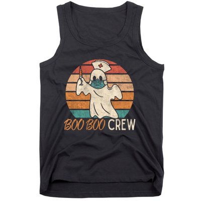 Boo Boo Crew Ghost Nurse Halloween Costume Nurses RN Vintage Tank Top