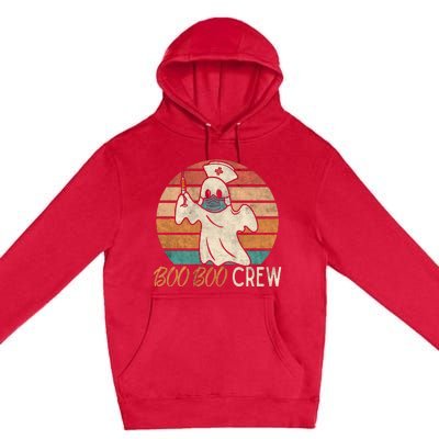 Boo Boo Crew Ghost Nurse Halloween Costume Nurses RN Vintage Premium Pullover Hoodie