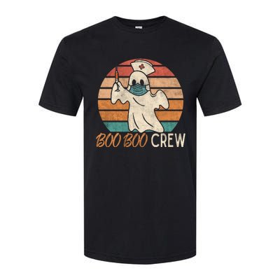 Boo Boo Crew Ghost Nurse Halloween Costume Nurses RN Vintage Softstyle CVC T-Shirt