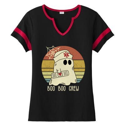 Boo Boo Crew Nurse Halloween Nurse Ladies Halftime Notch Neck Tee