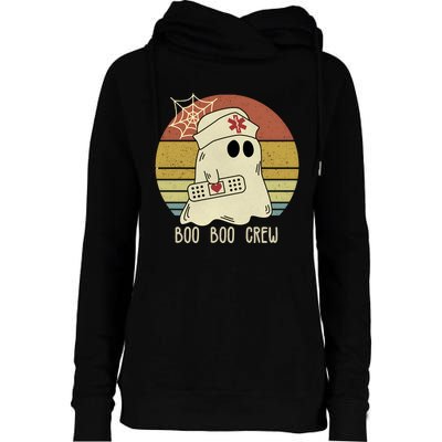 Boo Boo Crew Nurse Halloween Nurse Womens Funnel Neck Pullover Hood