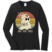 Boo Boo Crew Nurse Halloween Nurse Ladies Long Sleeve Shirt