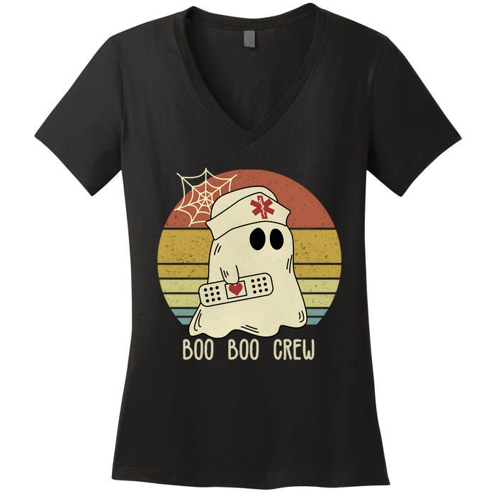 Boo Boo Crew Nurse Halloween Nurse Women's V-Neck T-Shirt