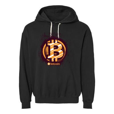 Bitcoin BTC Crypto Cryptocurrency Trader Garment-Dyed Fleece Hoodie