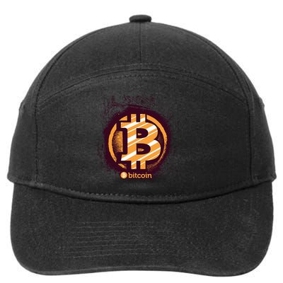 Bitcoin BTC Crypto Cryptocurrency Trader 7-Panel Snapback Hat