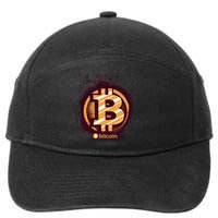 Bitcoin BTC Crypto Cryptocurrency Trader 7-Panel Snapback Hat