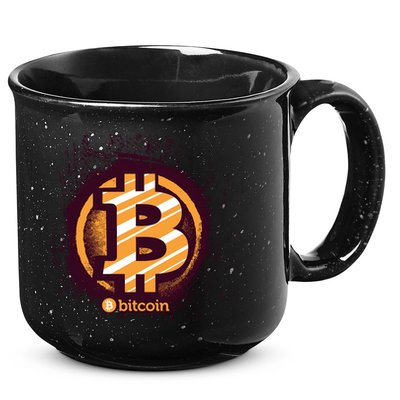 Bitcoin BTC Crypto Cryptocurrency Trader 15oz Campfire Ceramic Mug