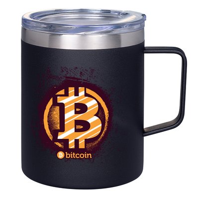 Bitcoin BTC Crypto Cryptocurrency Trader 12oz Stainless Steel Coffee Mug