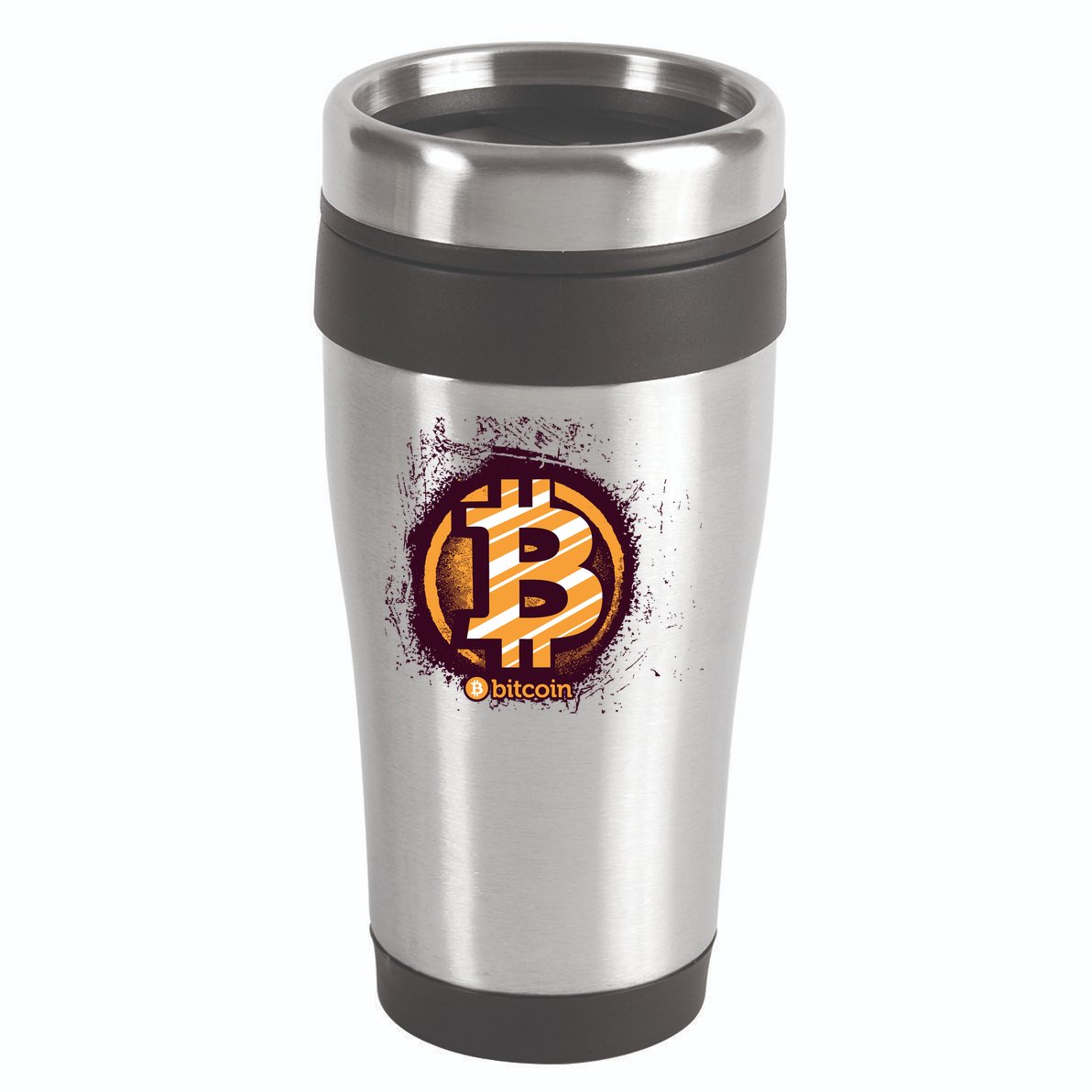 Bitcoin BTC Crypto Cryptocurrency Trader 16oz Travel Tumbler