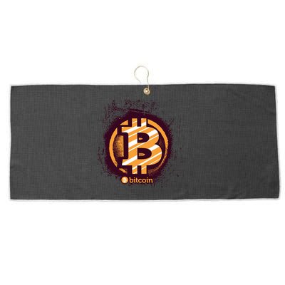 Bitcoin BTC Crypto Cryptocurrency Trader Large Microfiber Waffle Golf Towel