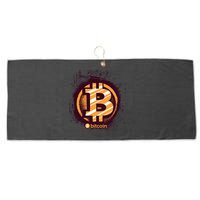 Bitcoin BTC Crypto Cryptocurrency Trader Large Microfiber Waffle Golf Towel
