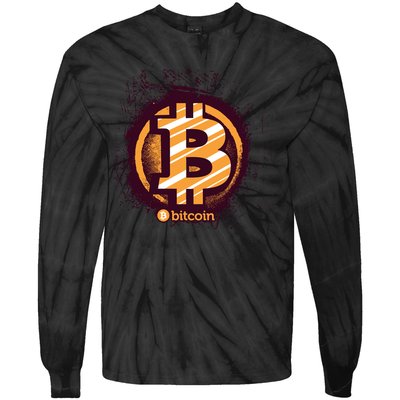 Bitcoin BTC Crypto Cryptocurrency Trader Tie-Dye Long Sleeve Shirt