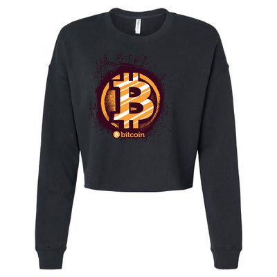 Bitcoin BTC Crypto Cryptocurrency Trader Cropped Pullover Crew