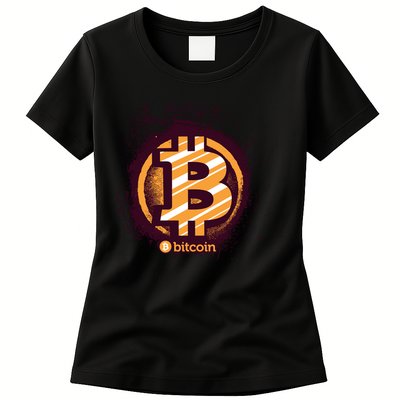 Bitcoin BTC Crypto Cryptocurrency Trader Womens T-Shirt