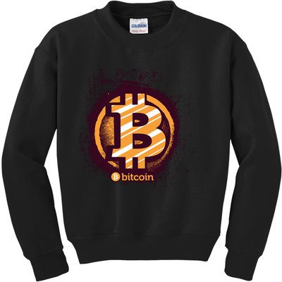 Bitcoin BTC Crypto Cryptocurrency Trader Kids Sweatshirt