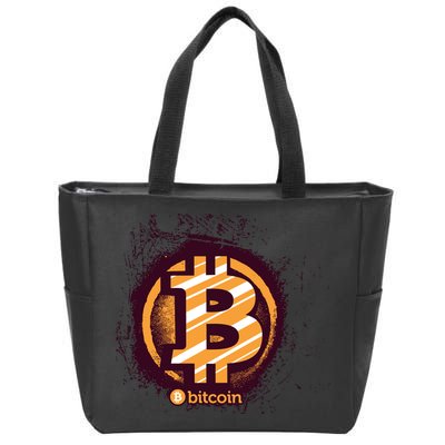 Bitcoin BTC Crypto Cryptocurrency Trader Zip Tote Bag