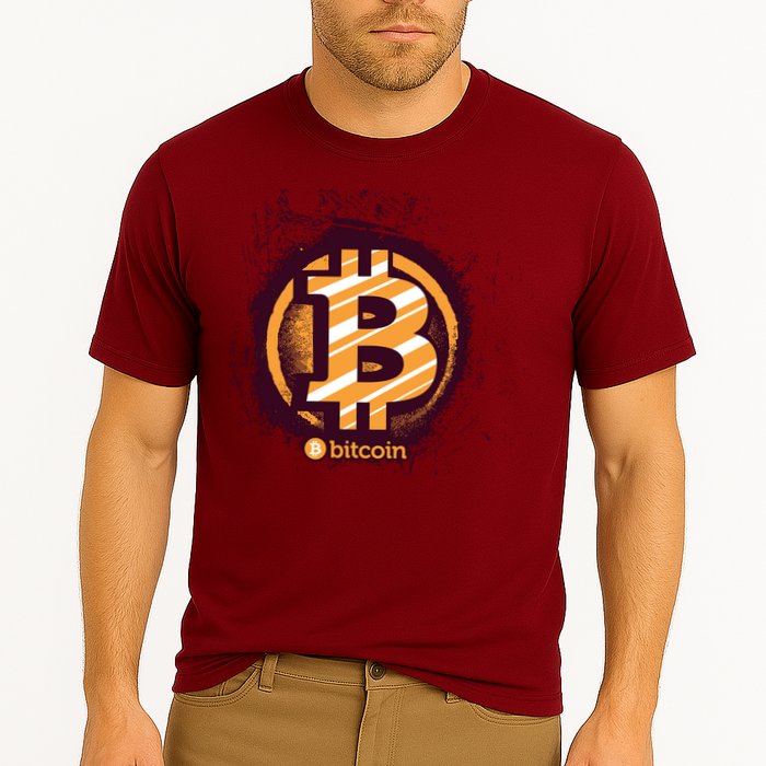 Bitcoin BTC Crypto Cryptocurrency Trader Cooling Performance Crew T-Shirt