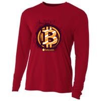 Bitcoin BTC Crypto Cryptocurrency Trader Cooling Performance Long Sleeve Crew