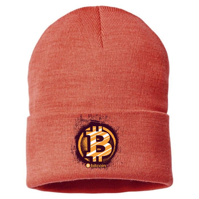 Bitcoin BTC Crypto Cryptocurrency Trader Sustainable Knit Beanie