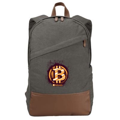 Bitcoin BTC Crypto Cryptocurrency Trader Cotton Canvas Backpack