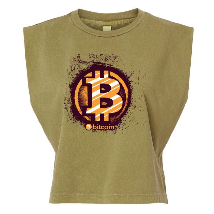 Bitcoin BTC Crypto Cryptocurrency Trader Garment-Dyed Women's Muscle Tee