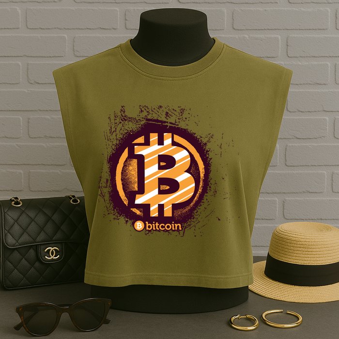 Bitcoin BTC Crypto Cryptocurrency Trader Garment-Dyed Women's Muscle Tee