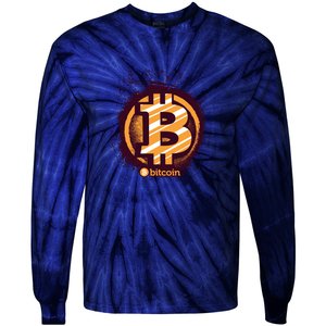 Bitcoin BTC Crypto Cryptocurrency Trader Tie-Dye Long Sleeve Shirt