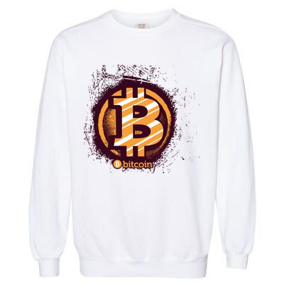 Bitcoin BTC Crypto Cryptocurrency Trader Garment-Dyed Sweatshirt