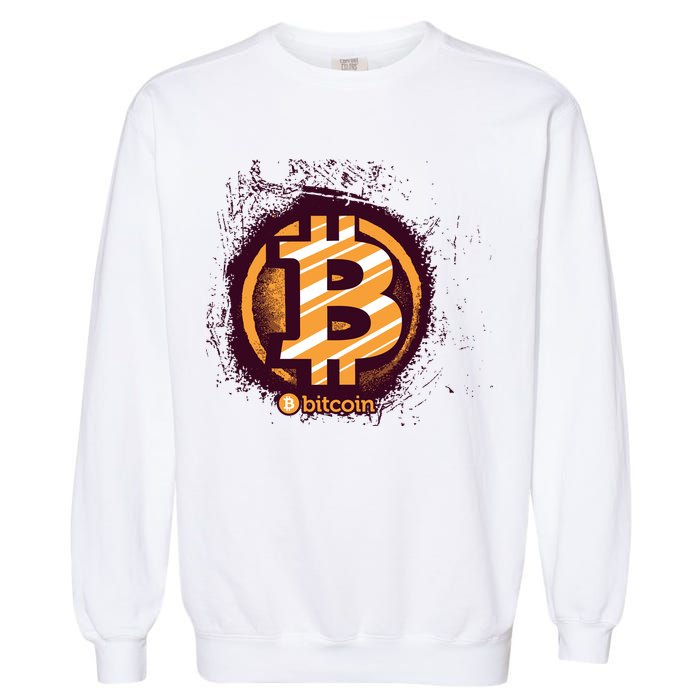 Bitcoin BTC Crypto Cryptocurrency Trader Garment-Dyed Sweatshirt