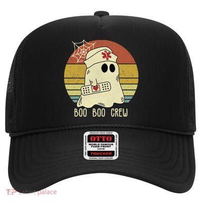 Boo Boo Crew Nurse Halloween Nurse For Women High Crown Mesh Back Trucker Hat