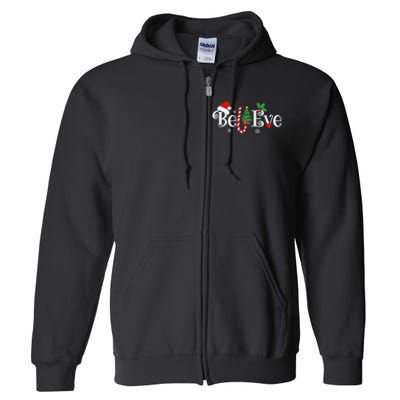 BEST BELIEVE CHRISTMAS PAJAMA SHIRT EVER Xmas Family Funny Full Zip Hoodie