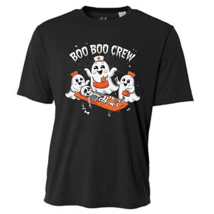 Boo Boo Crew Ghost Halloween Doctor Paramedic Emt Nurse Cooling Performance Crew T-Shirt