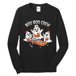 Boo Boo Crew Ghost Halloween Doctor Paramedic Emt Nurse Tall Long Sleeve T-Shirt