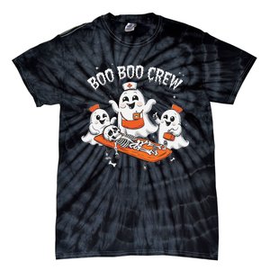 Boo Boo Crew Ghost Halloween Doctor Paramedic Emt Nurse Tie-Dye T-Shirt